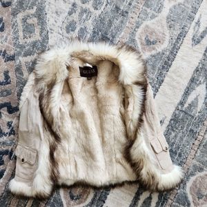 GUESS SUEDE/FUR VEST